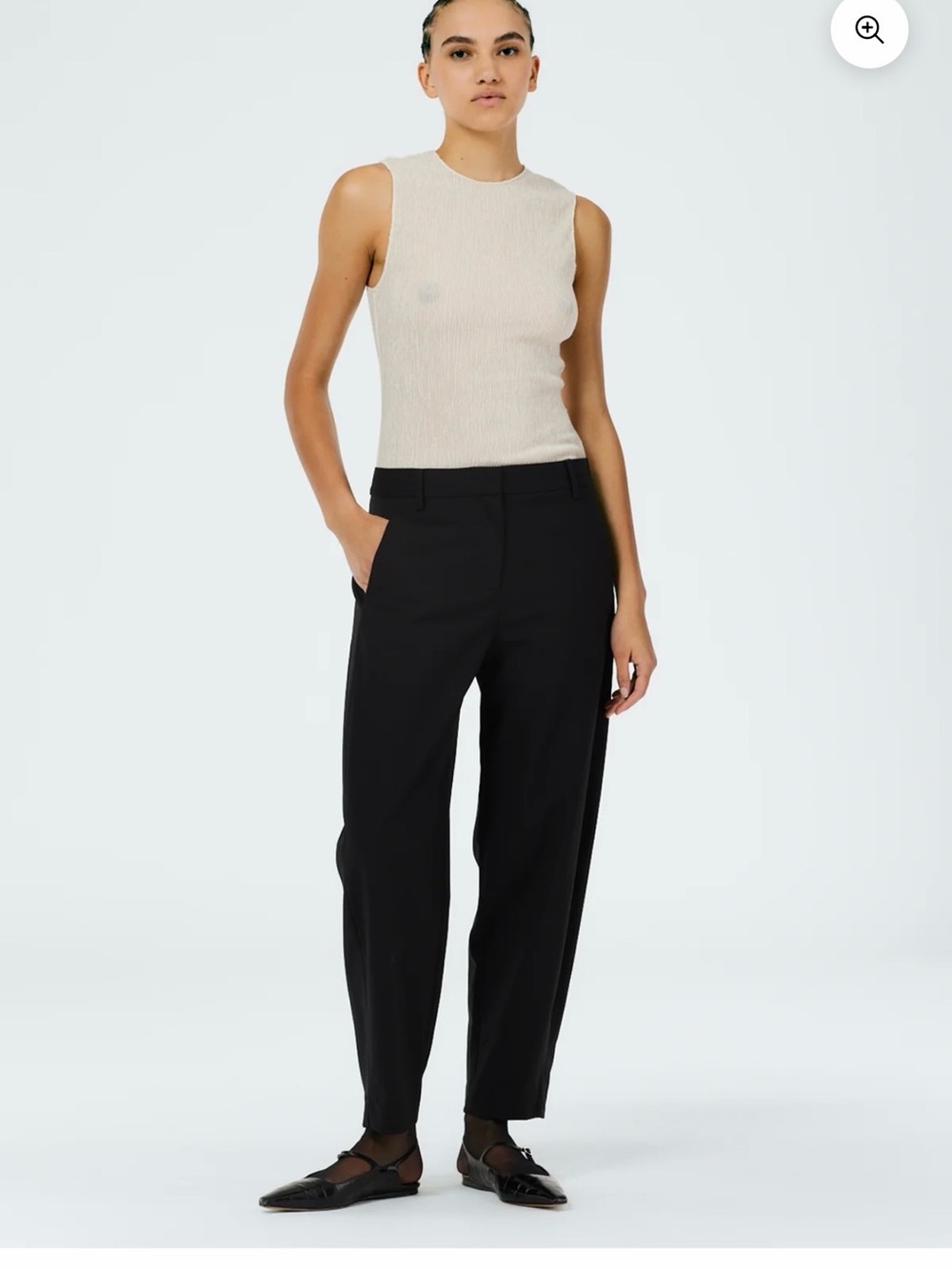 Tailored Black High-Rise Women's Pants